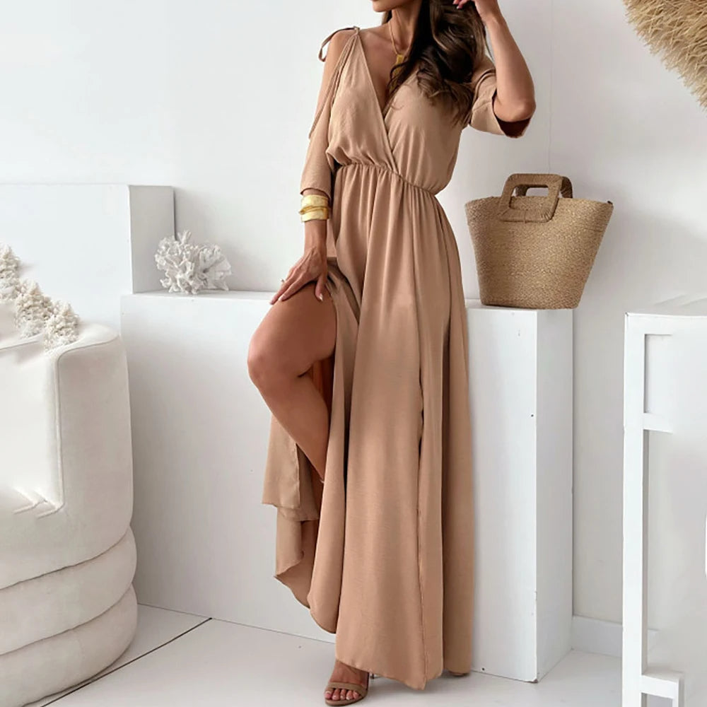 Sienna | Elegancka sukienka z rozcięciem po boku