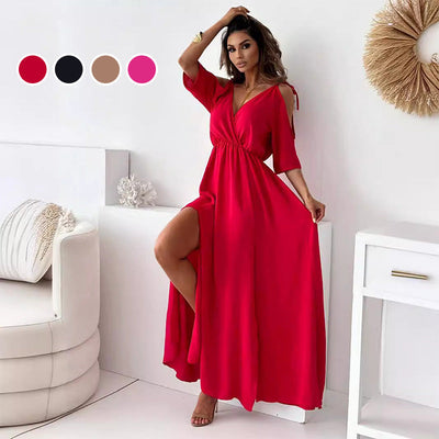Sienna | Elegancka sukienka z rozcięciem po boku