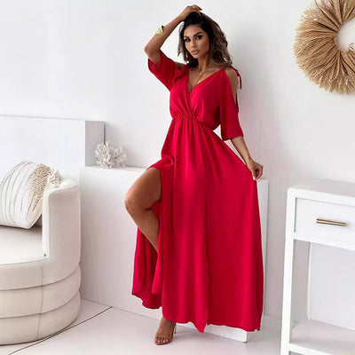 Sienna | Elegancka sukienka z rozcięciem po boku